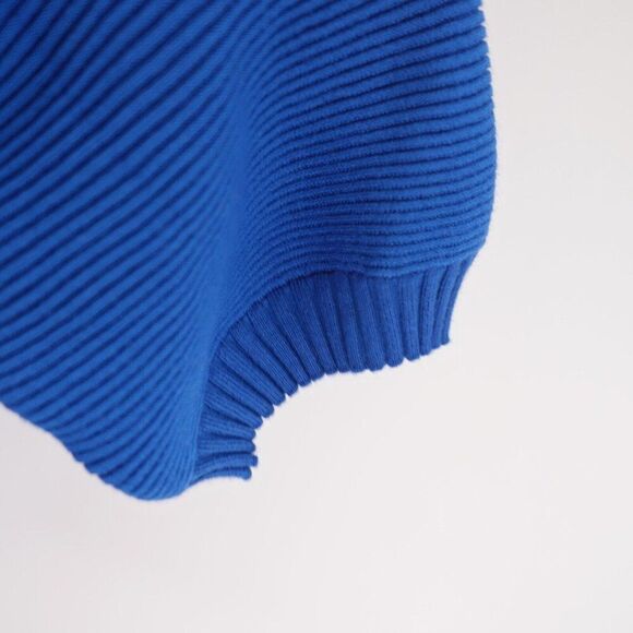 Cyrus Blue Knit Mock Neck Royal Blue‎ 3/4 Sleeve Sweater 1X - Picture 3 of 10